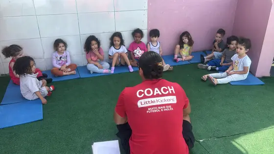 Roda de conversa com o coach antes da atividade