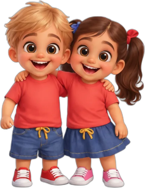Mascotes da Turminha da Piquitita, o casal junto
